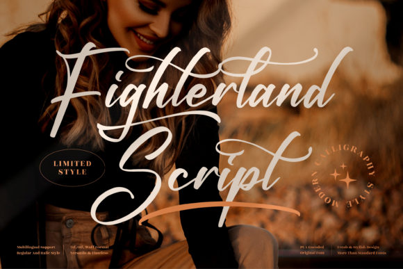 Fighterland Script: A Stylish Font for Modern Designers
