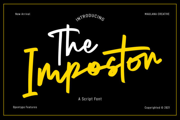 The Impostor Script: A Handwritten Font with Real Character